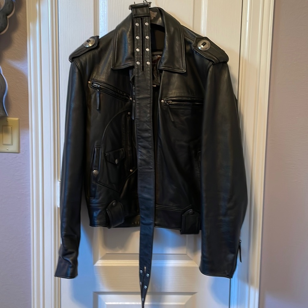 Vintage HD Motorcycle Jacket-L
